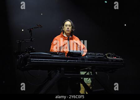 Londra, Regno Unito. 24 settembre 2024. LONDRA, INGHILTERRA - 24 SETTEMBRE: Joe Hahn di "Linkin Park" si esibisce all'O2 Arena di Greenwich il 24 settembre 2024 a Londra, Inghilterra. CAP/Mar © Mar/Capital Pictures credito: Capital Pictures/Alamy Live News Foto Stock