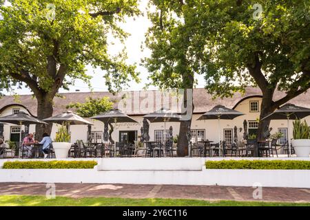 Ristorante vinicolo Laborie, aperto in estate, Paarl, Cape Winelands, Western Cape, Sud Africa Foto Stock