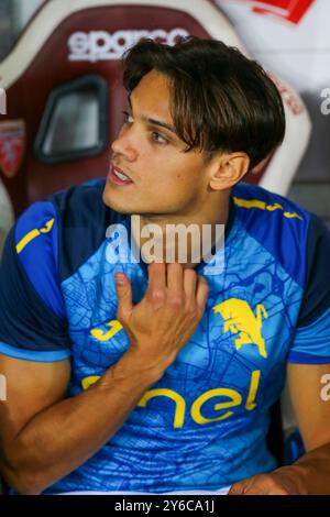 Samuele Ricci del Torino FC durante la partita di Coppa Italia tra Torino FC e Empoli FC allo Stadio Olimpico grande Torino il 24 settembre 2024 a Tur Foto Stock