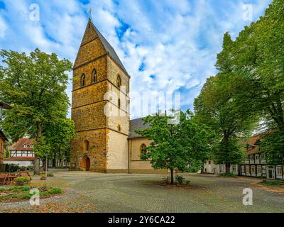 Chiesa parrocchiale protestante di San Giovanni, Haller Herz, Halle, Westfalia Est, Renania Settentrionale-Vestfalia, Germania Foto Stock