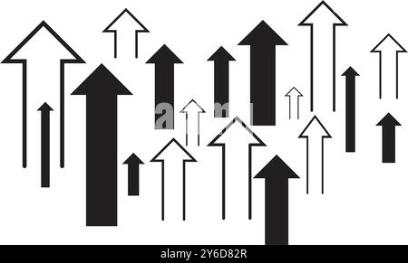 Business Arrow up growth trading investment Illustrazione Vettoriale