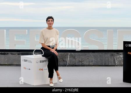 San Sebastian, Spagna. 25 settembre 2024. Esther Exposito, Malena Villa, Mathilde Ollivier, Isabel pena e Pedro Martin Calero partecipano al photocall per ''El Llanto'' durante il 72° Festival Internazionale del Cinema di San Sebastian a San Sebastian, Spagna, il 24 settembre 2024. (Foto di COOLMedia/NurPhoto) credito: NurPhoto SRL/Alamy Live News Foto Stock