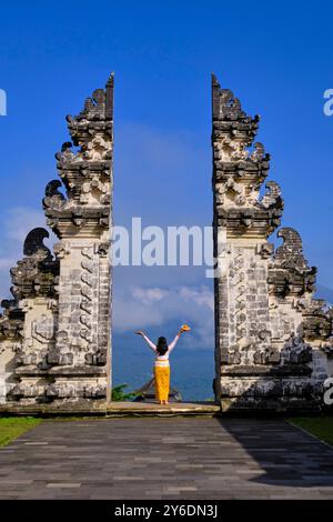 Indonesia, Bali, Amlapura, tempio pura Lempuyang, tempio dei social network Foto Stock