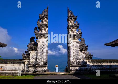 Indonesia, Bali, Amlapura, tempio pura Lempuyang, tempio dei social network Foto Stock