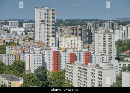 Hochhäuser, Fritz-Erler-Allee, Gropiusstadt, Neukölln, Berlino, Deutschland Foto Stock