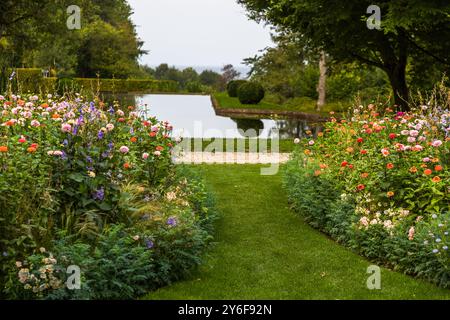 Giardini Norrviken (Norrvikens trädgårdar). Kattviksvägen, Båstads kommun, Skåne, Skåne, Svezia Foto Stock