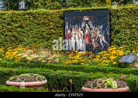 Giardini Norrviken (Norrvikens trädgårdar). Kattviksvägen, Båstads kommun, Skåne, Skåne, Svezia Foto Stock