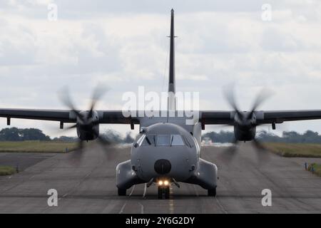 Waddington, Regno Unito. 24 settembre 2024. Airbus EADS CASA C-295 dei taxi dell'aeronautica finlandese durante l'esercitazione di Cobra Warrior 24-2 Royal Air Force Waddington presso la Royal Air Force Station Waddington, Waddington, Regno Unito, 24 settembre 2024 (foto di Cody Froggatt/News Images) a Waddington, Regno Unito, il 24 settembre 2024. (Foto di Cody Froggatt/News Images/Sipa USA) credito: SIPA USA/Alamy Live News Foto Stock