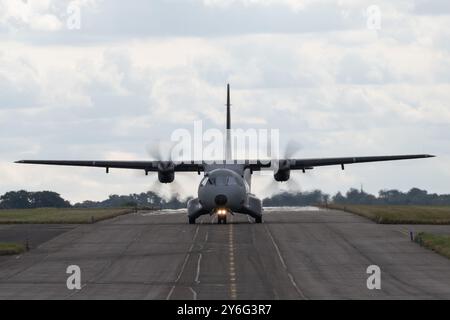 Waddington, Regno Unito. 25 settembre 2024. Airbus EADS CASA C-295 dei taxi dell'aeronautica finlandese durante l'esercitazione di Cobra Warrior 24-2 Royal Air Force Waddington presso la Royal Air Force Station Waddington, Waddington, Regno Unito, 24 settembre 2024 (foto di Cody Froggatt/News Images) a Waddington, Regno Unito, il 25 settembre 2024. (Foto di Cody Froggatt/News Images/Sipa USA) credito: SIPA USA/Alamy Live News Foto Stock