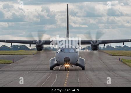 Finnish Airforce Casa C295, durante, esercitazione Cobra Warrior, 25 settembre 2024, RAF Waddington, Lincolnshire, UK, 25 settembre Foto Stock