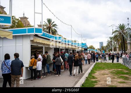 La settimana Catalana del Libro è un evento culturale che si svolge ogni anno a settembre nella città di Barcellona. La settimana del Llibre en Català és un esdeven Foto Stock