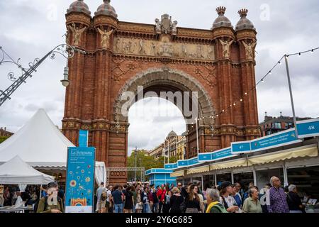 La settimana Catalana del Libro è un evento culturale che si svolge ogni anno a settembre nella città di Barcellona. La settimana del Llibre en Català és un esdeven Foto Stock