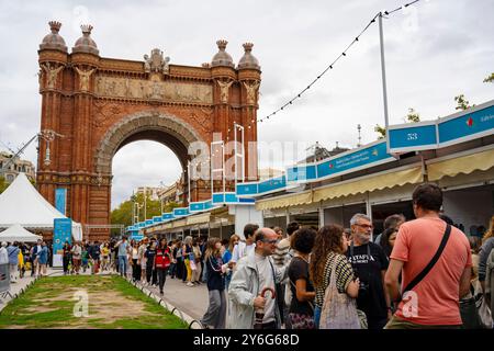 La settimana Catalana del Libro è un evento culturale che si svolge ogni anno a settembre nella città di Barcellona. La settimana del Llibre en Català és un esdeven Foto Stock