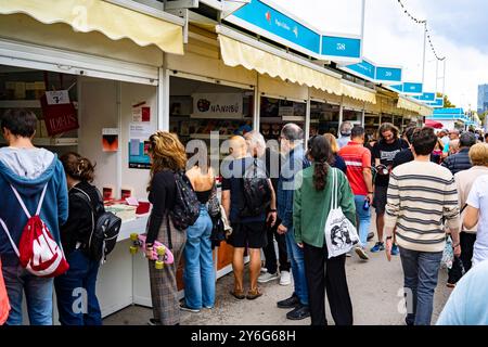 La settimana Catalana del Libro è un evento culturale che si svolge ogni anno a settembre nella città di Barcellona. La settimana del Llibre en Català és un esdeven Foto Stock