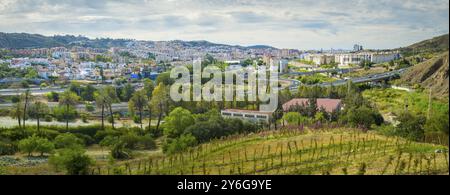 Malaga, Spagna, aprile 2023: Panorama urbano di Malaga in Andalusia, Spagna, Europa Foto Stock