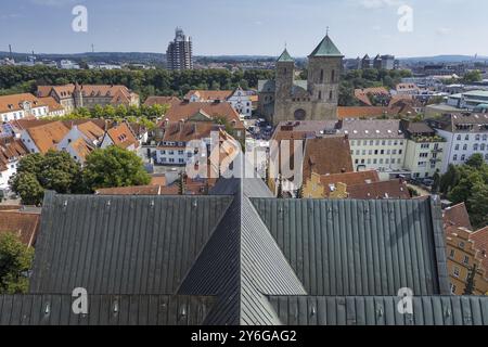 Città vecchia, panoramica, vista città, Osnabrueck, Germania, Europa Foto Stock