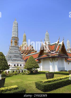 Tempio Wat Phra Kaew nel Grand Palace, Bangkok, Thailandia, Asia Foto Stock