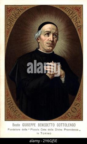 1840 c, Torino, ITALIA: San GIUSEPPE BENEDETTO COTTOLENGO (1786 - 1842), fondatore della piccola casa della Divina Provvidenza di Torino, 1828. Proclamato santo da Papa Pio XI nel 1934 . Pittore sconosciuto . - SAN - SANTO - RELIGIONE CATTOLICA - RITRATTO - FOTO STORICHE - STORIA -- ARCHIVIO GBB Foto Stock