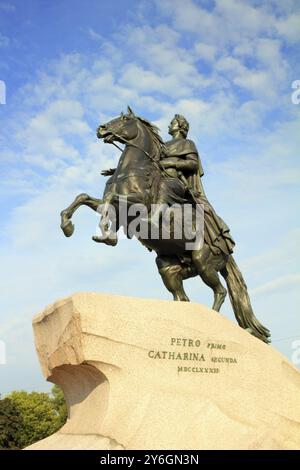 Monumento di Pietro 1 a San pietroburgo in Russia Foto Stock