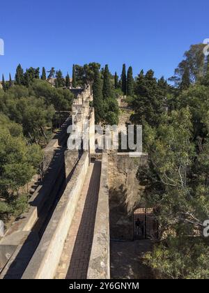 Malaga, Spagna, aprile 2016: Castillo de gibralfaro, Malaga, Spagna, Europa Foto Stock