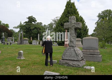 Green-wood Cemetery, un sito storico nazionale a Brooklyn, New York. Foto Stock