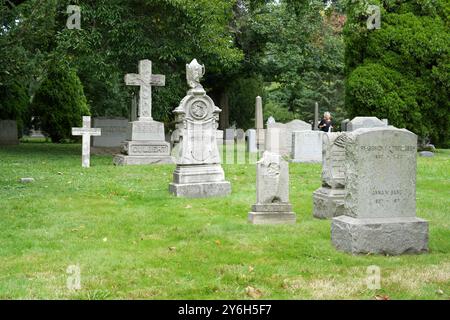 Green-wood Cemetery, un sito storico nazionale a Brooklyn, New York. Foto Stock