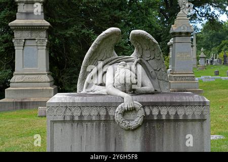 Green-wood Cemetery, un sito storico nazionale a Brooklyn, New York. Foto Stock