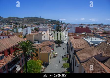 La vista dall'alto di San Cristobal de la Laguna Foto Stock