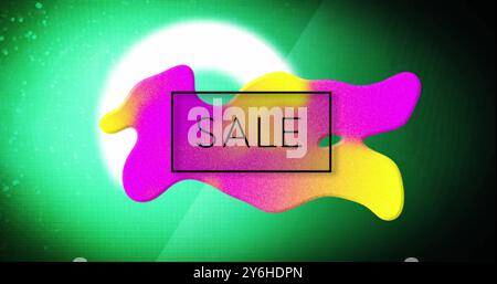 Immagine del testo di vendita su sfondo vivace Foto Stock