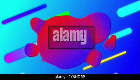 Immagine del testo di vendita su sfondo vivace Foto Stock