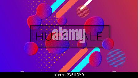 Immagine di un enorme testo di vendita su sfondo vivace Foto Stock