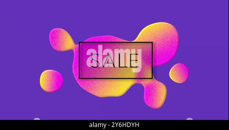 Immagine del testo di vendita su sfondo vivace Foto Stock