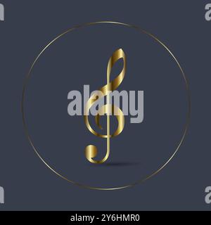 Note musicali di alta qualità, simboli, icone, elementi, utilizzati nella progettazione e nel vettore dei concetti musicali Illustrazione Vettoriale