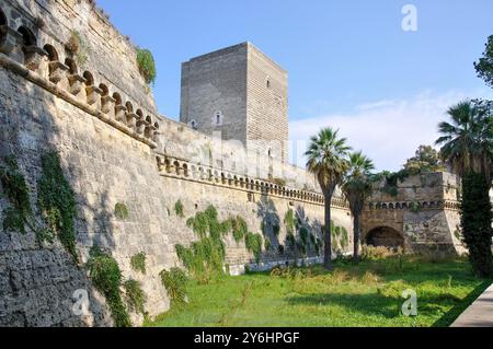 Castello Normanno Svevo di Bari e provincia di Bari, Puglia, Italia Foto Stock