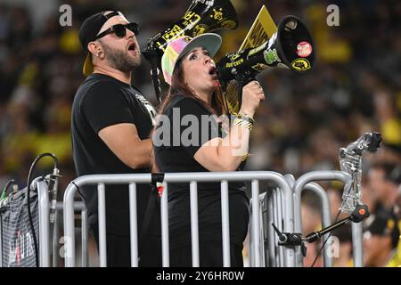 Columbus, Ohio, Stati Uniti. 25 settembre 2024. I tifosi dei Columbus Crew durante la Campeones Cup 2024 contro l'América a Columbus, Ohio. Brent Clark/Cal Sport Media/Alamy Live News Foto Stock