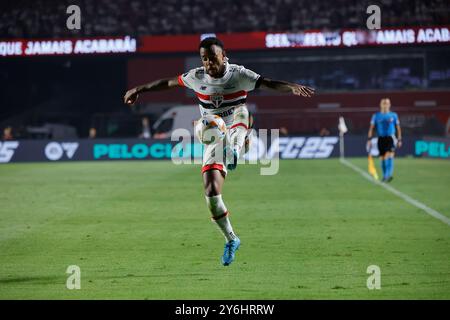 San Paolo, Brasile. 25 settembre 2024. Partita tra San Paolo e Botafogo per i quarti di finale della Copa Libertadores 2024, a Morumbis, la sera di mercoledì 25. Foto: Adriana Spaca/SPP (Adriana Spaca/SPP) credito: SPP Sport Press Photo. /Alamy Live News Foto Stock