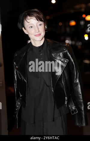 New York, Stati Uniti. 24 settembre 2024. New York, NY - 24 settembre 2024: Andrea Riseborough dopo. L'attrice Kate Winslet "The Late Show with Stephen Colbert" all'ed Sullivan Theater di New York. Foto di Giada Papini Rampelotto/EuropaNewswire. (Credit Image: © Luiz Rampelotto/ZUMA Press Wire) SOLO PER USO EDITORIALE! Non per USO commerciale! Foto Stock
