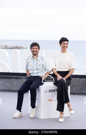 Pedro Martín Calero e Isabel Peña hanno partecipato a "El Llanto" Photocall durante il 72° Festival Internazionale del Cinema di San Sebastian al Palazzo Kursaal il 25 settembre 2024 a Donostia / San Sebastian, Spagna. Foto Stock