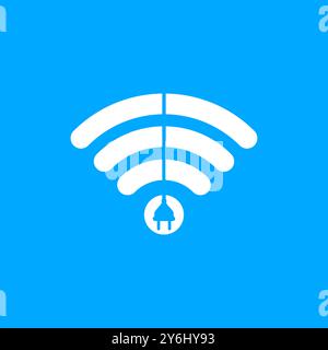 design vettoriale del logo del segnale internet wifi Illustrazione Vettoriale