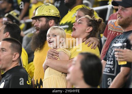 Columbus, Ohio, Stati Uniti. 25 settembre 2024. I tifosi dei Columbus Crew durante la Campeones Cup 2024 contro l'América a Columbus, Ohio. Brent Clark/Cal Sport Media/Alamy Live News Foto Stock