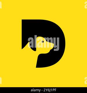 logo creativo letter d dog design vettoriale Illustrazione Vettoriale