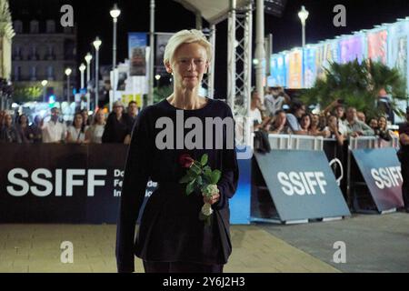 Donostia-San Sebastian, Paesi Baschi, Spagna. 25 settembre 2024. Festival del cinema. SSIFF 72. Arrivo all'Hotel María Cristina durante la 72a edizione del San Sebastián International Film Festival Zinemaldia, a Donostia-San Sebastian il 25 settembre 2024. Credito : Iñigo Alzugaray/Cordon Press credito: CORDON PRESS/Alamy Live News Foto Stock