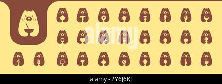 design vettoriale con logo della collezione di icone moderne otter cute Illustrazione Vettoriale