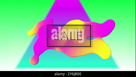 Immagine del testo di vendita su sfondo vivace Foto Stock