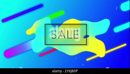 Immagine del testo di vendita su sfondo vivace Foto Stock