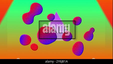 Immagine del testo di vendita su sfondo vivace Foto Stock