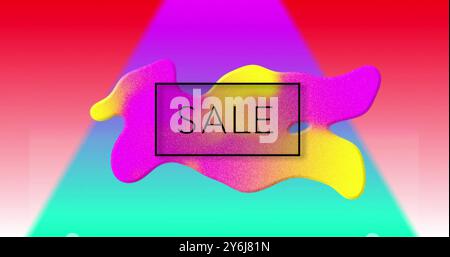 Immagine del testo di vendita su sfondo vivace Foto Stock