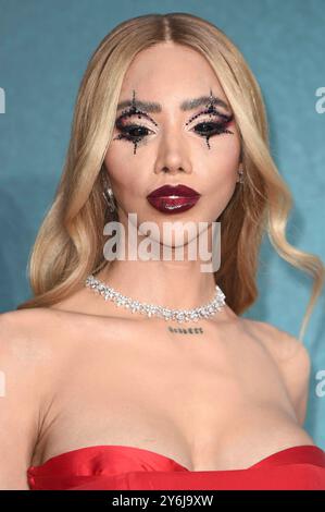 Munroe Bergdorf bei der Premiere des Kinofilms Joker: Folie Ã Deux im Cineworld Leicester Square. Londra, 25.09.2024 *** Munroe Bergdorf alla prima del film Joker Folie Ã Deux al Cineworld Leicester Square Londra, 25 09 2024 foto:XS.xVasx/xFuturexImagex Joker london 4887 Foto Stock