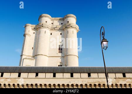 Francia. Val de Marne. Il castello di Vincennes. Sullo sfondo il dungeon. Foto Stock