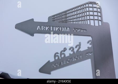 Finlandia, Rovaniemi. Lordi's Square Foto Stock
